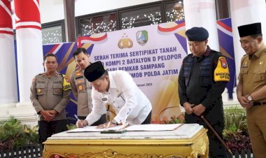 Polda-Jatim-Terima-Hibah-Tanah-dari-Pemkab-Sampang-Untuk-Pembangunan-Kompi-Brimob