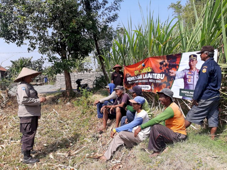 Polres Kediri Kota Patroli Persawahan Upaya Cegah Kebakaran Lahan