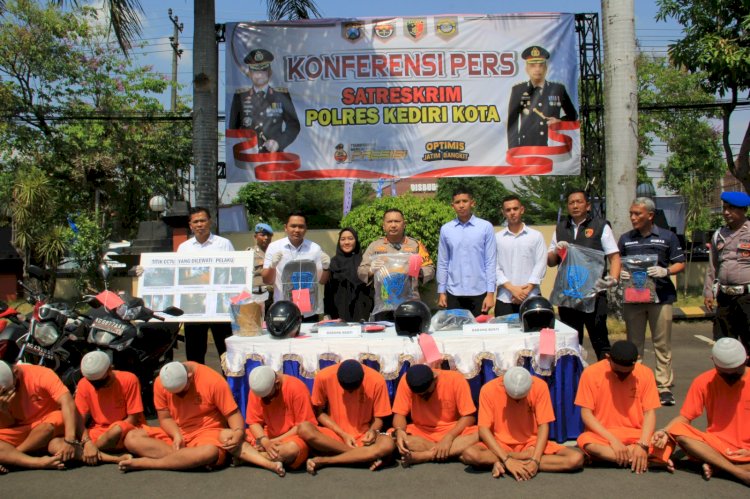 Polres Kediri Kota Ungkap 6 Kasus, Diantaranya Pengroyokan Hingga Korban Meninggal Dunia