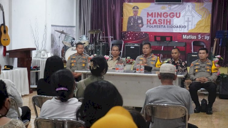 Dekat dan Bersahabat, Polresta Sidoarjo Gelar Minggu Kasih Dengan Baksos dan Bakkes