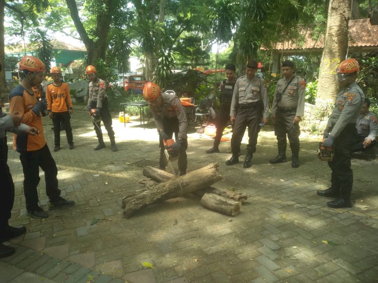 Polres Kediri Kota Tingkatkan Kemampuan Penanggulangan Bencana Alam