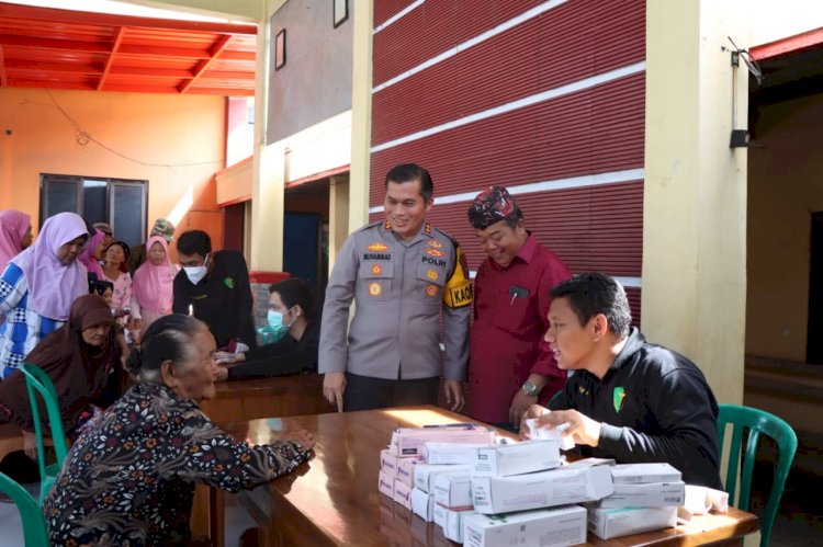 Jalankan Program NCS, Polres Nganjuk Gelar Bakti Sosial dan Pengobatan Gratis untuk Warga Nglaban