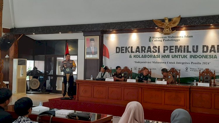 Polres Probolinggo Dukung Deklarasi Pemilu Damai yang Digelar HMI