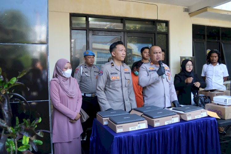 Polres Malang Berhasil Amankan Dua Tersangka Spesialis Pembobol Sekolah saat Libur Lebaran