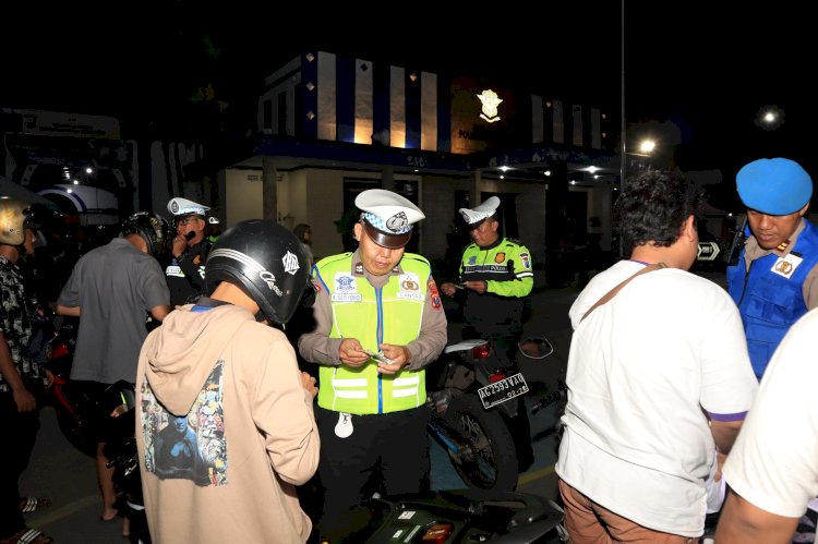 Polres Kediri Kota Amankan Tujuh Motor Tidak Sesuai Spektek Diduga Untuk Balap Liar