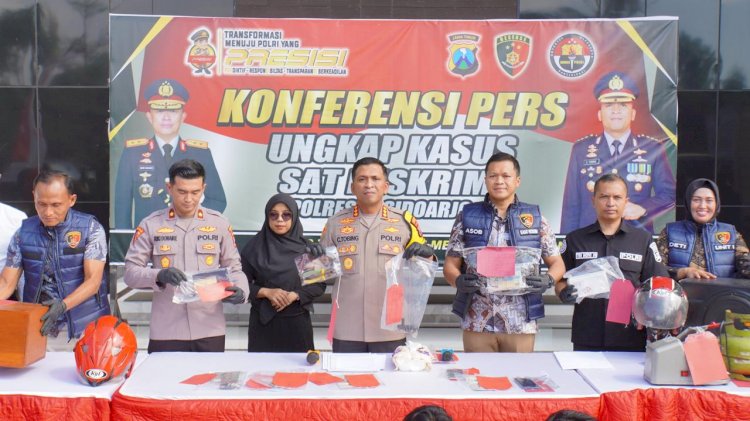 Polresta Sidoarjo Amankan 70 Tersangka Kriminalitas Selama Dua Pekan