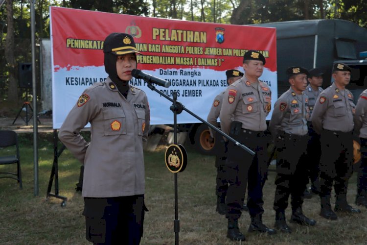 Polres Jember Masifkan Pelatihan Dalmas Untuk Kesiapan Pilkada Serentak 2024