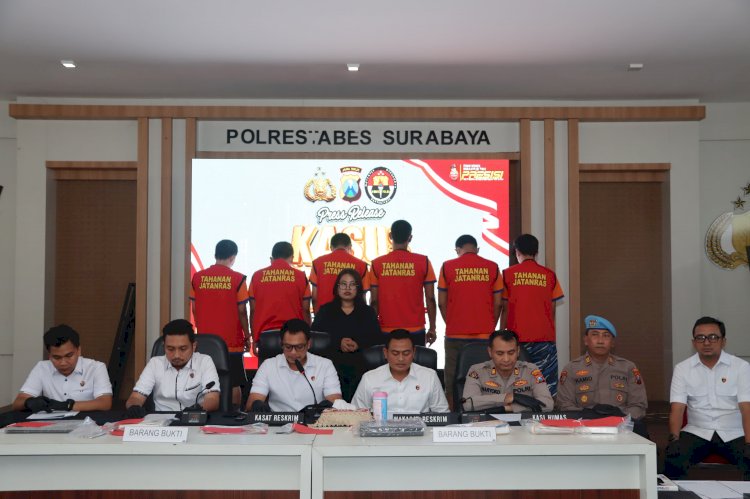 Polrestabes Surabaya Berhasil Ungkap Judol, 6 Tersangka Diamankan