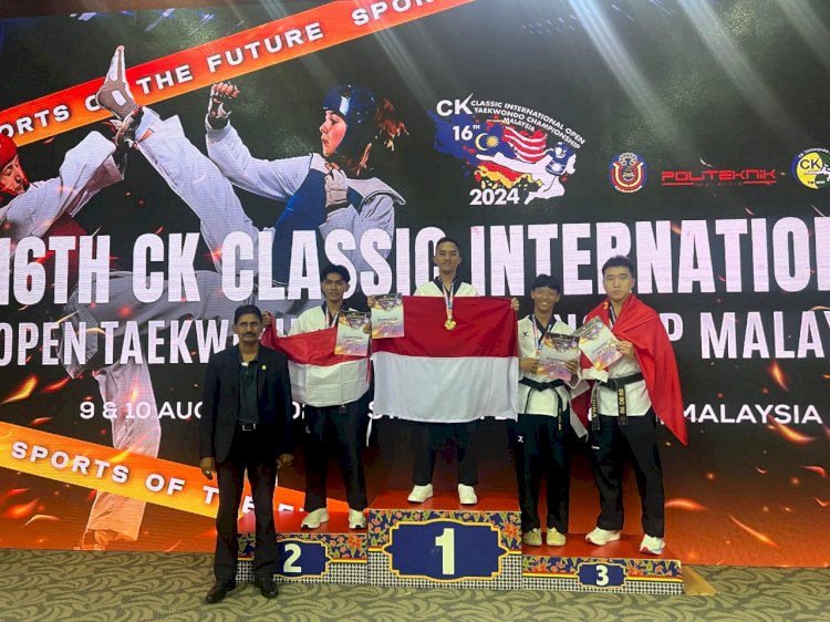 Dua Anggota Polres Probolinggo Kota Ukir Prestasi Pada Kejuaraan Taekwondo Championship Malaysia 2024