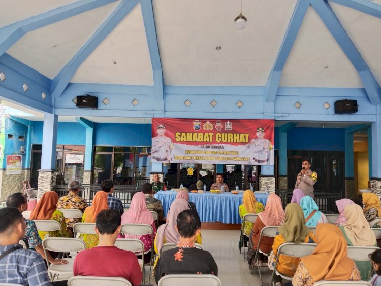 Wujudkan Pilkada Damai, Polsek Krembung Gelar Sahabat Curhat di Desa Rejeni