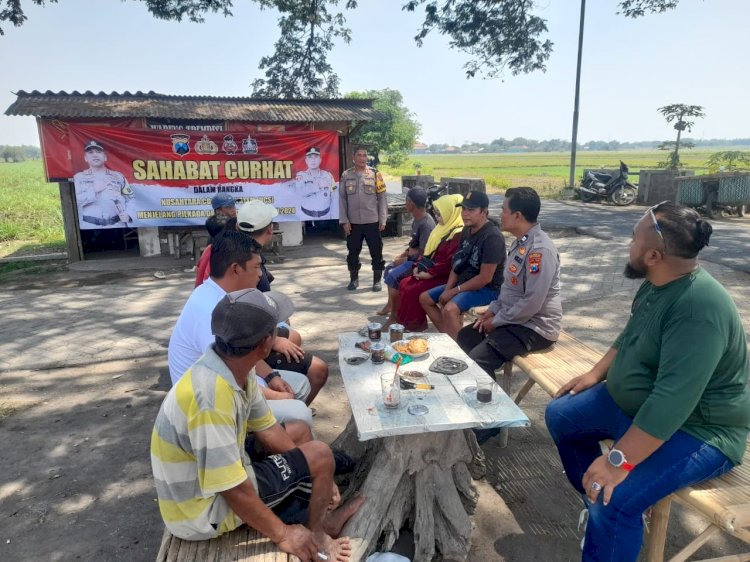 Wujudkan Pilkada Damai, Polsek Prambon Gelar Sahabat Curhat