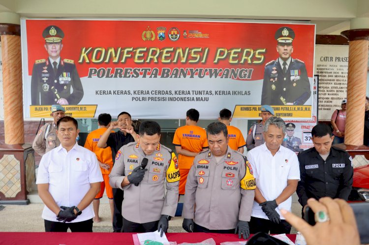 Polresta Banyuwangi Berhasil Ungkap Sindikat Peredaran Narkoba Sita Sabu 1,1 KG