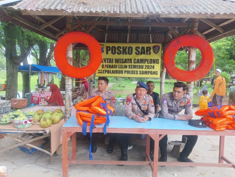 Dua Kapal Polisi Disiagakan di Tempat Wisata Pantai dan Perairan Sampang Saat Libur Tahun Baru 2025