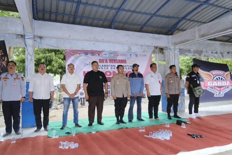 Hadir di Doa Bersama GARDA, Kapolres Kediri Ajak Ojol Perkuat Persatuan Bangsa
