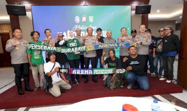 Kapolda-Jatim-Satukan-Aremania---Bonek,-Sepakat-Tak-Ada-Rivalitas-di-Luar-Lapangan