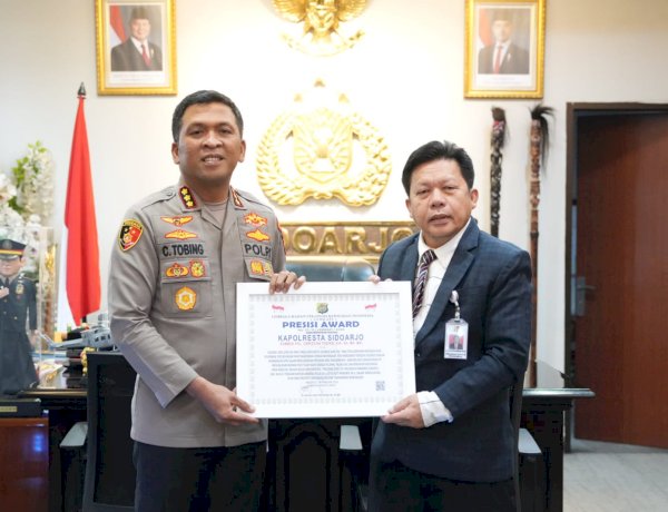 Gencar Bangun SPPG, Polresta Sidoarjo Diganjar Presisi Award dari Lemkapi