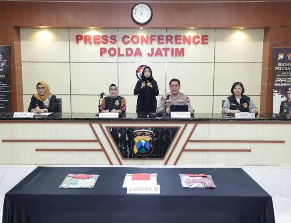 Polda Jatim Amankan Tersangka Kasus Kekerasan Seksual Dua Anak Dibawah Umur
