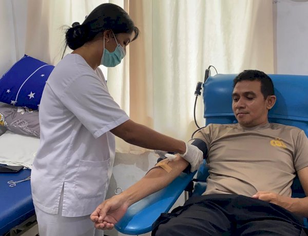 Bhakti Kesehatan Hari Bhayangkara, Polres Flores Timur Gelar Donor Darah