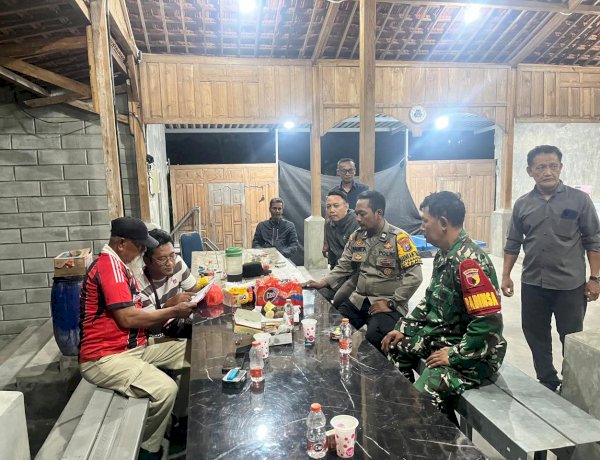 Bhabinkamtibmas dan Babinsa Sambang Desa Tawangsari, Perkuat Sinergitas Jaga Kamtibmas