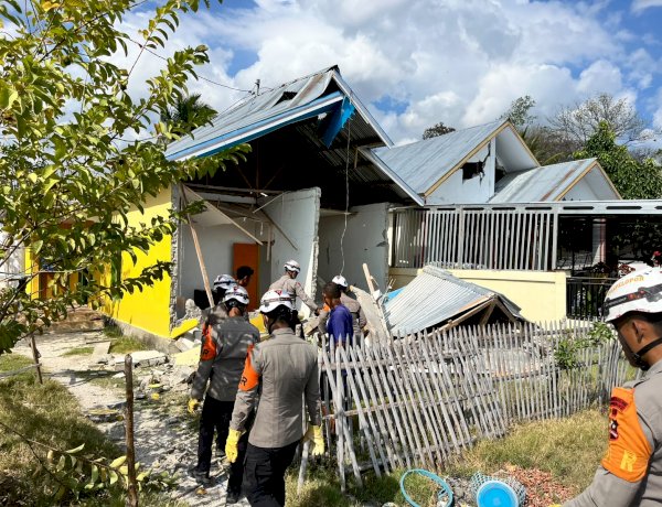 Brimob dan Pertamina Bersinergi Hadirkan Sumber Air Bersih bagi Warga Terdampak Gempa