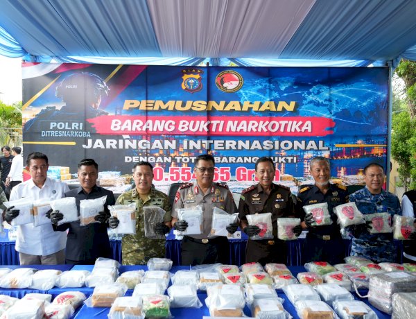 Polda Riau Musnahkan 100,55 Kg Narkotika, 467 Ribu Jiwa Diperkirakan Terselamatkan