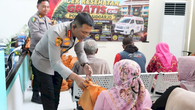Hari-Bhayangkara-Ke-80,-Polresta-Sidoarjo-Berikan-Layanan-Kesehatan-Gratis-dan-Baksos-Bagi-Difabel