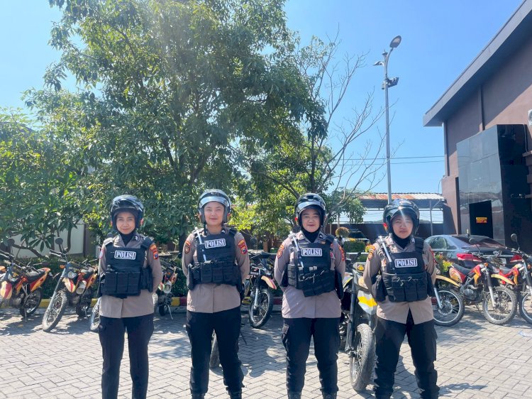 Polwan Polresta Sidoarjo Intensifkan Patroli, Wujudkan Kamtibmas Tetap Kondusif