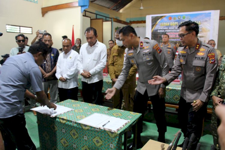 Dari Perselisihan Menuju Persaudaraan, Polda NTT Kawal Perdamaian Lowonara–Belle